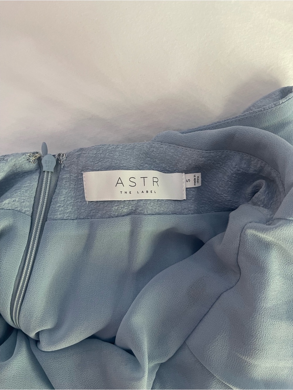 Astr Light Blue Twist-Front Puff-Sleeve Maxi Dress - Picture 6 of 8
